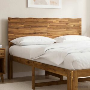 vidaXL Sengegavl med naturkant ROSTOCK Naturfarvet 140 cm