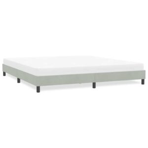vidaXL Sengeramme uden madras 180x210 cm fløjl lysegrå