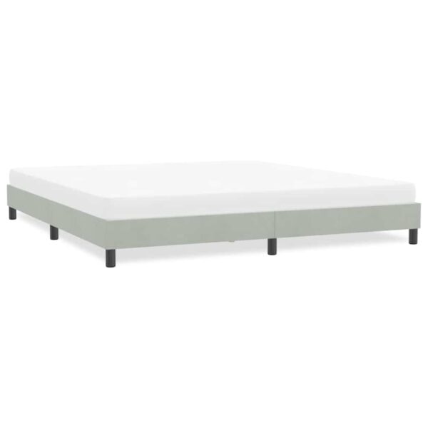 vidaXL Sengeramme uden madras 180x210 cm fløjl lysegrå