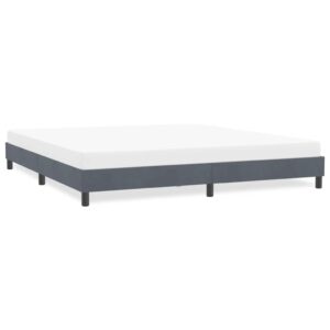 vidaXL Sengeramme uden madras 180x210 cm fløjl mørkegrå
