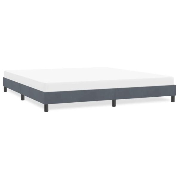 vidaXL Sengeramme uden madras 180x210 cm fløjl mørkegrå