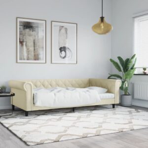 vidaXL daybed 100x200 cm kunstlæder cremefarvet