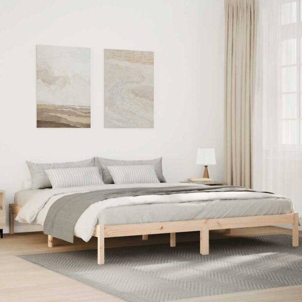 vidaXL ekstra lang sengeramme uden madras 180x210 cm massivt fyrretræ