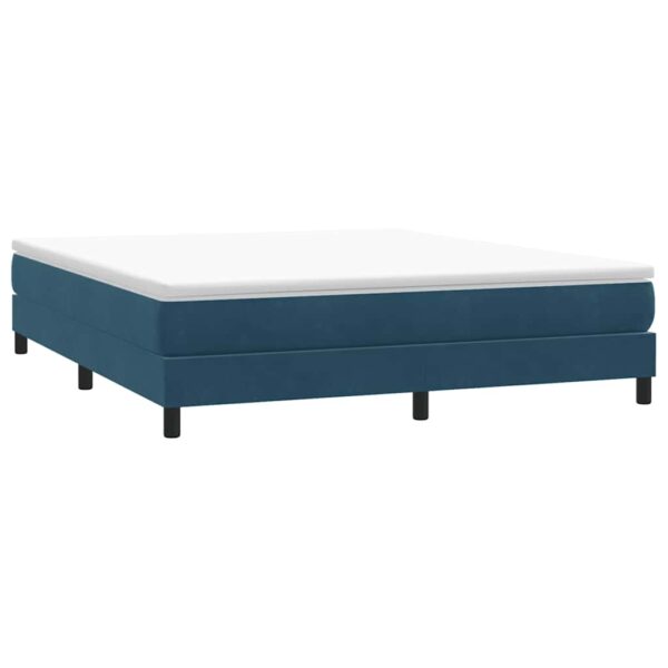 vidaXL kontinentalseng uden madras 180x210 cm fløjl mørkeblå