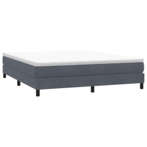 vidaXL kontinentalseng uden madras 180x210 cm fløjl mørkegrå