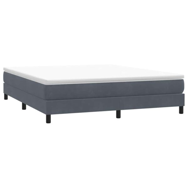 vidaXL kontinentalseng uden madras 180x210 cm fløjl mørkegrå