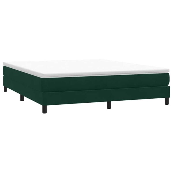 vidaXL kontinentalseng uden madras 180x210 cm fløjl mørkegrøn