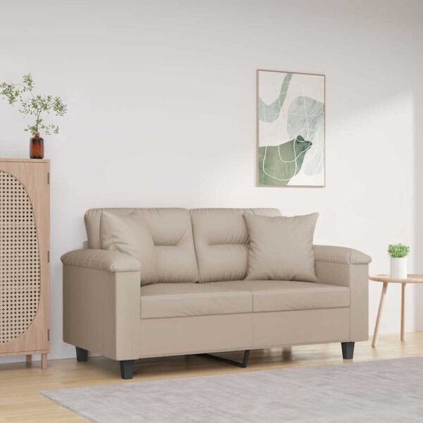 vidaXL pyntepuder 2 stk. 40x40 cm mikrofiberstof cremefarvet