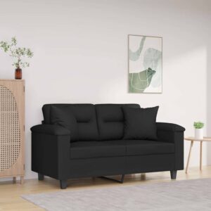 vidaXL pyntepuder 2 stk. 40x40 cm mikrofiberstof sort