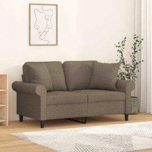 vidaXL pyntepuder 2 stk. 40x40 cm stof gråbrun
