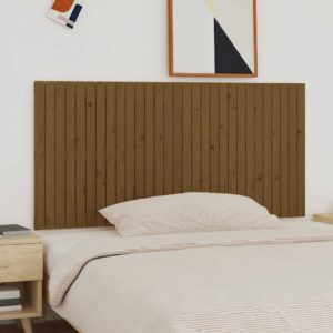 vidaXL sengegavl 185x3x90 cm massivt fyrretræ gyldenbrun