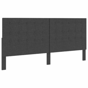 vidaXL sengegavl med mønster 200x200 cm stof mørkegrå