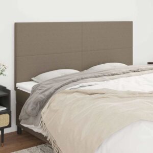 vidaXL sengegavl taupe 160x5x118/128 cm stof