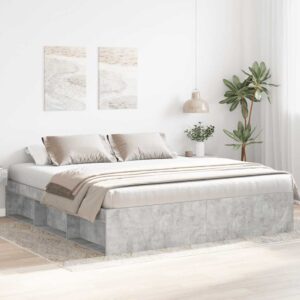 vidaXL sengeramme 200x200 cm betongrå