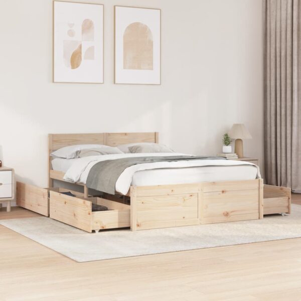 vidaXL sengeramme uden madras 120x200 cm massivt fyrretræ