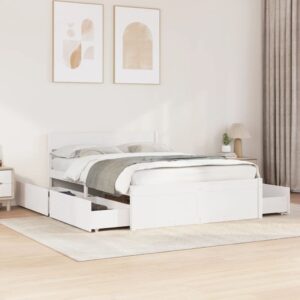 vidaXL sengeramme uden madras 120x200 cm massivt fyrretræ hvid