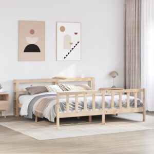 vidaXL sengeramme uden madras 180x200 cm massivt fyrretræ
