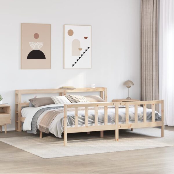 vidaXL sengeramme uden madras 180x200 cm massivt fyrretræ