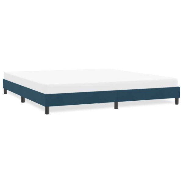 vidaXL sengeramme uden madras 180x210 cm fløjl mørkeblå