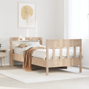 vidaXL sengeramme uden madras 90x200 cm massivt fyrretræ