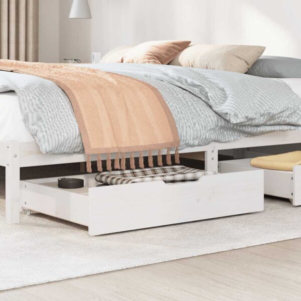 vidaXL sengeskuffer 2 stk. 80x55x17 cm massivt fyrretræ hvid