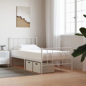 vidaXL skummadras 100x200 cm hårdhed H2 H3 hvid