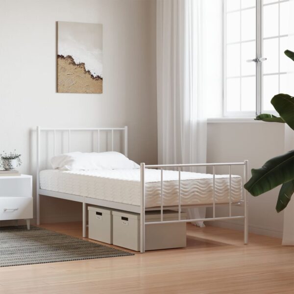 vidaXL skummadras 100x200 cm hårdhed H2 H3 hvid