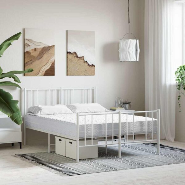 vidaXL skummadras 120x210 cm hårdhed H2 H3 hvid
