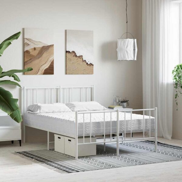 vidaXL skummadras 140x210 cm hårdhed H2 H3 hvid