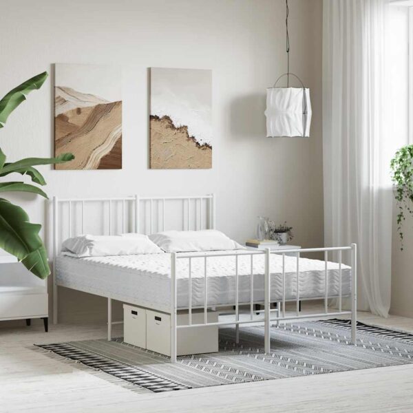vidaXL skummadras 140x220 cm hårdhed H2 H3 hvid