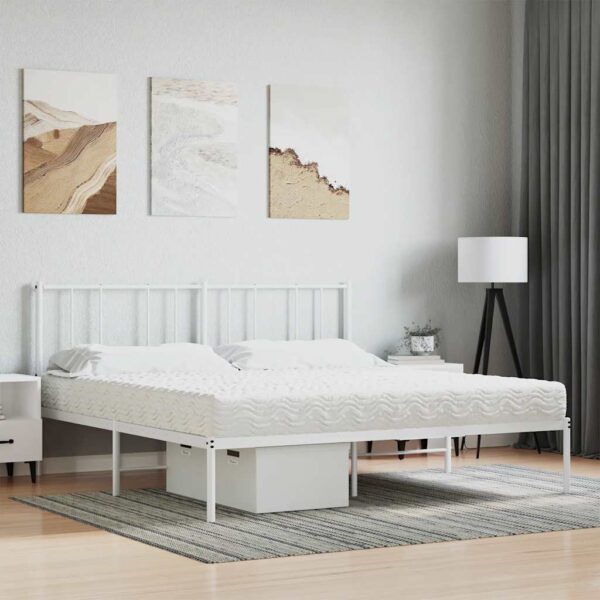 vidaXL skummadras 160x200 cm hårdhed H2 H3 hvid
