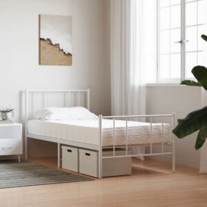 vidaXL skummadras 80x220 cm hårdhed H2 H3 hvid
