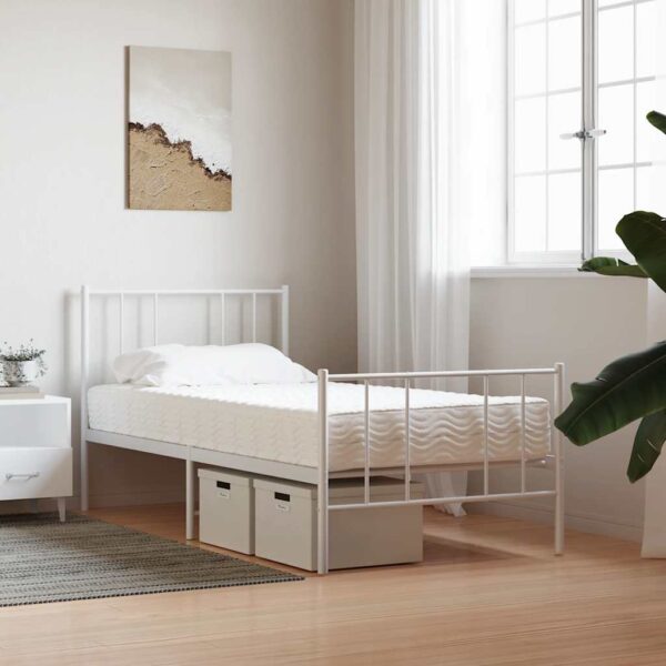 vidaXL skummadras 80x220 cm hårdhed H2 H3 hvid