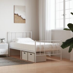 vidaXL skummadras 90x190 cm hårdhed H2 H3 hvid