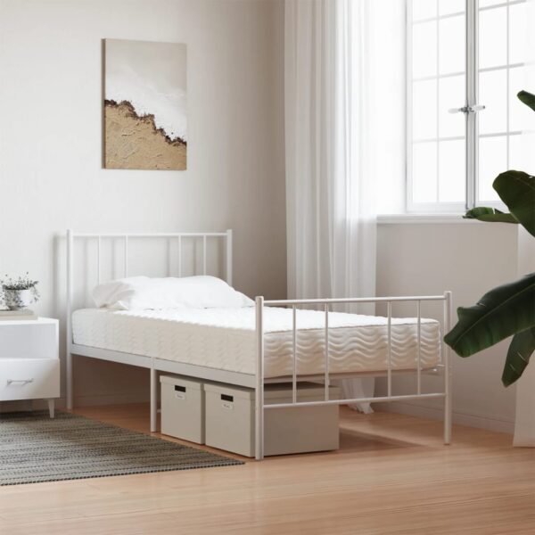 vidaXL skummadras 90x200 cm hårdhed H2 H3 hvid