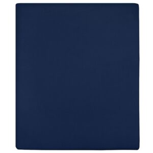 vidaXL stræklagen 140x200 cm jerseybomuld marineblå