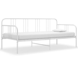 Dagsengsstel 90x200 cm i metal - hvid