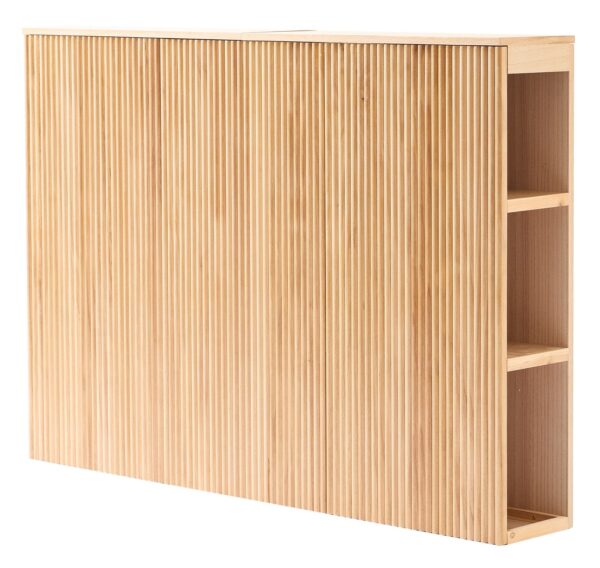 ESLOV Sengegavl Massivt Træ 140 cm med Opbevaring Brun