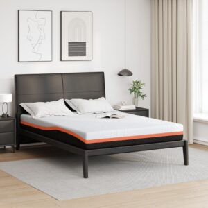 Gel memory skummadras 140 x 200 cm - hvid/sort