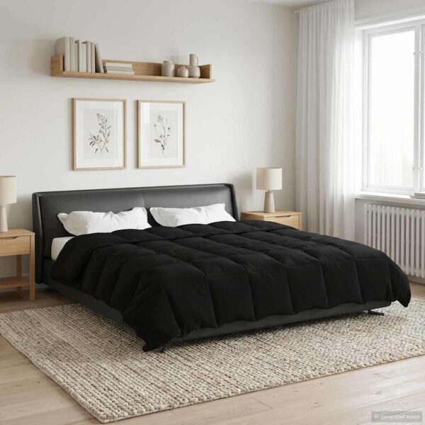 Helårsdyne 200 x 220 cm 4 årstider - sort
