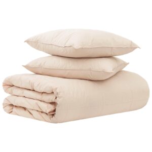 Helårsdyne med kapokfyld 260 x 220 cm - beige