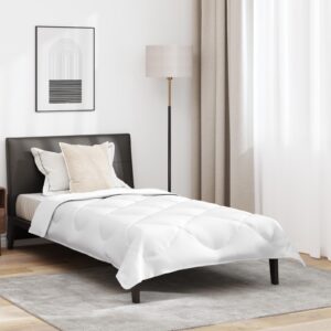 Helårsdyne med pude - hvid mikrofiber, 220 x 135 cm