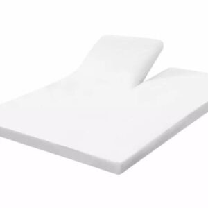 Hvid bambus Split-Topper Fitted Sheet - (400TC Tanboocel) - Coco White, Coco hvid / 200x200/210/220x15