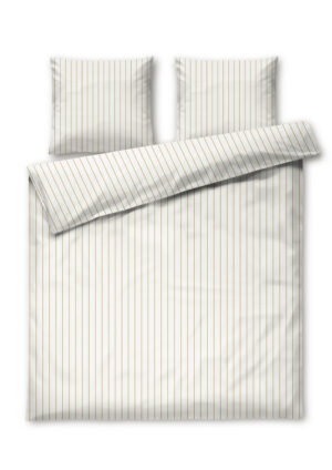 Juna - Soft Sengetøj - Off-White/Caramel - 200x220 cm