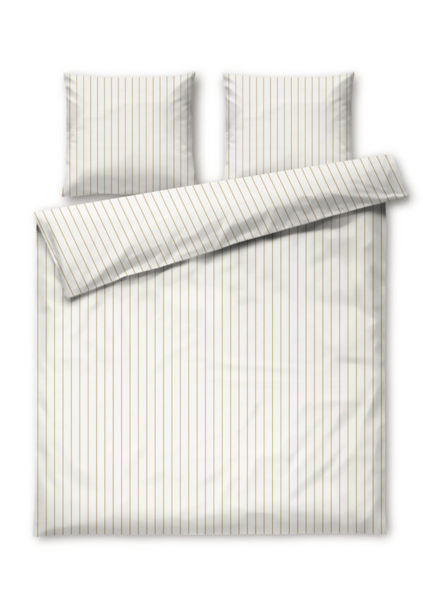 Juna - Soft Sengetøj - Off-White/Caramel - 200x220 cm