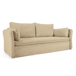 KAVE HOME Tanit sovesofa - beige stof og natur bøg