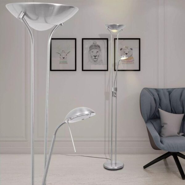 LED-gulvlampe med læselampe - 23 W
