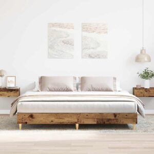 Lavgulvsseng 180x200 cm - antikt træ