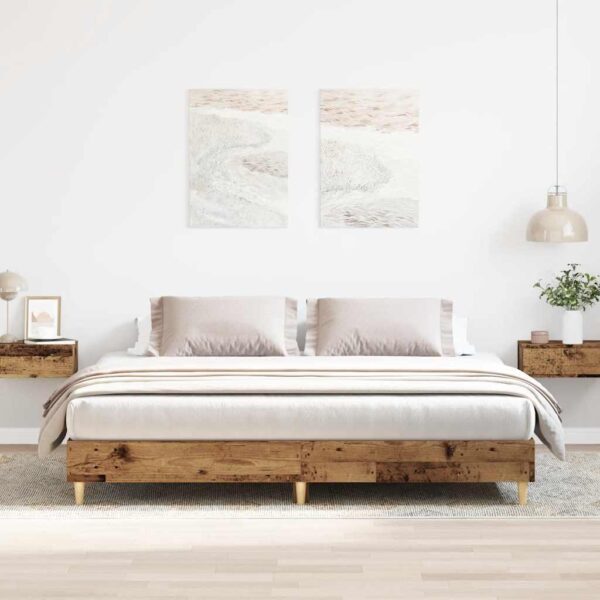 Lavgulvsseng 180x200 cm - antikt træ