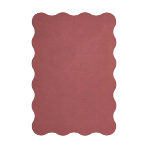 Layered Scallop uldtæppe 250x350 cm Rosewood red